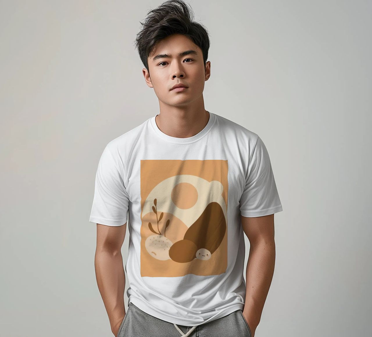 Design unico con elementi astratti e colori tenui t-shirt da DesignDoodle