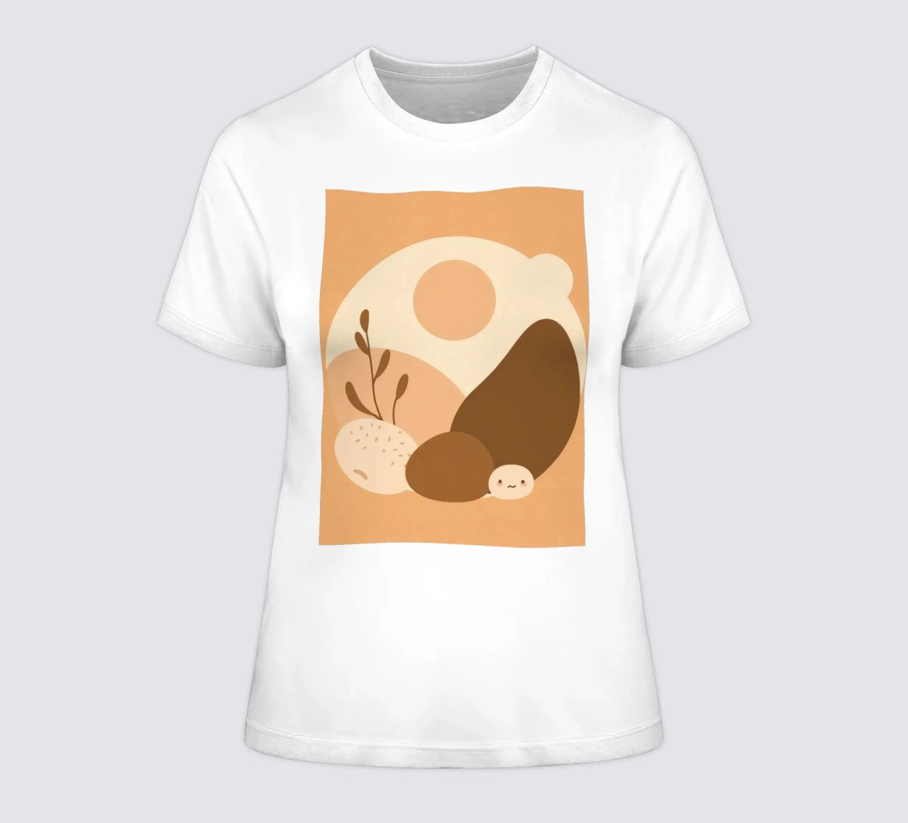 Design unico con elementi astratti e colori tenui t-shirt da donna da DesignDoodle
