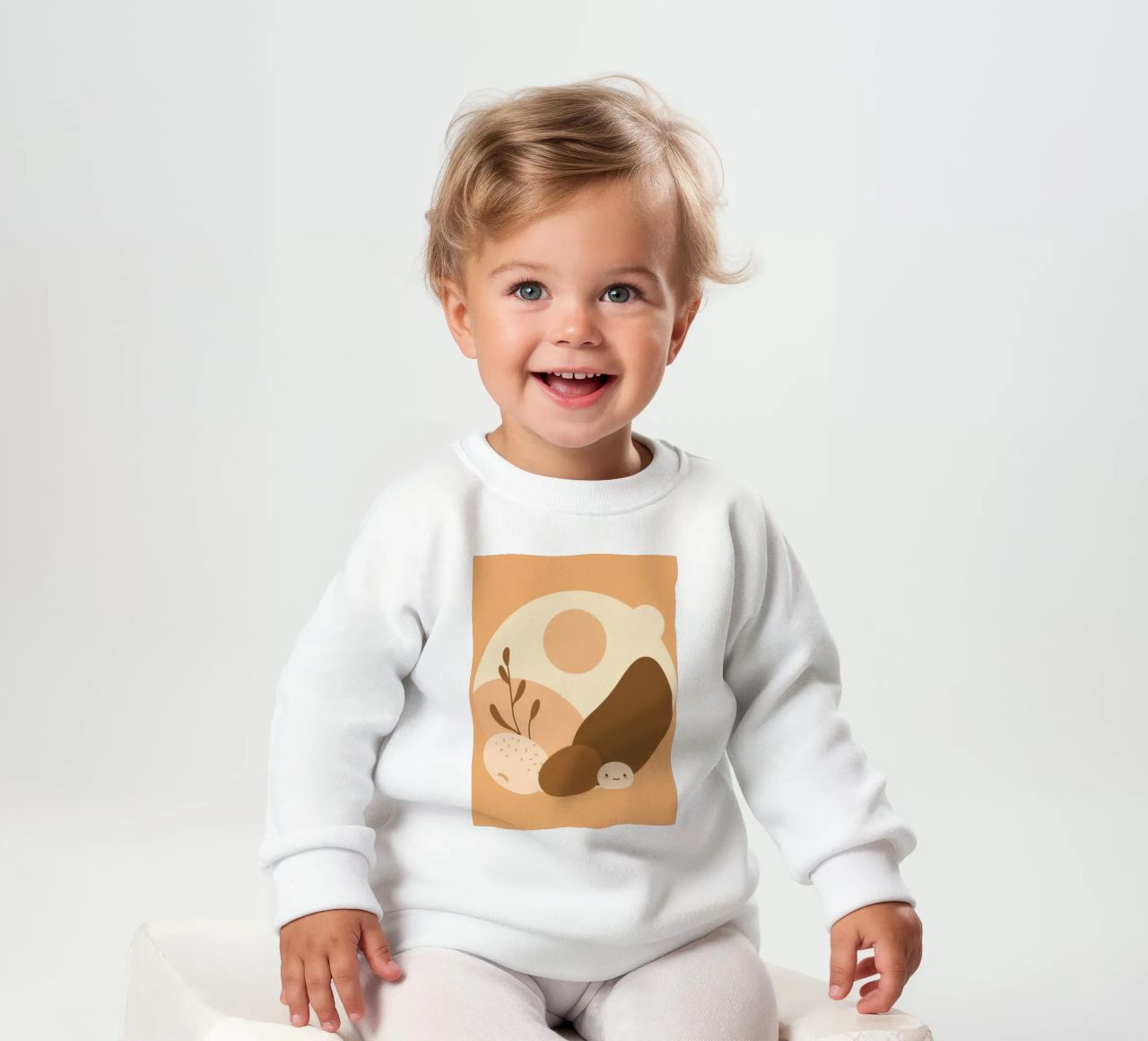 Design unico con elementi astratti e colori tenui felpa neonato da DesignDoodle