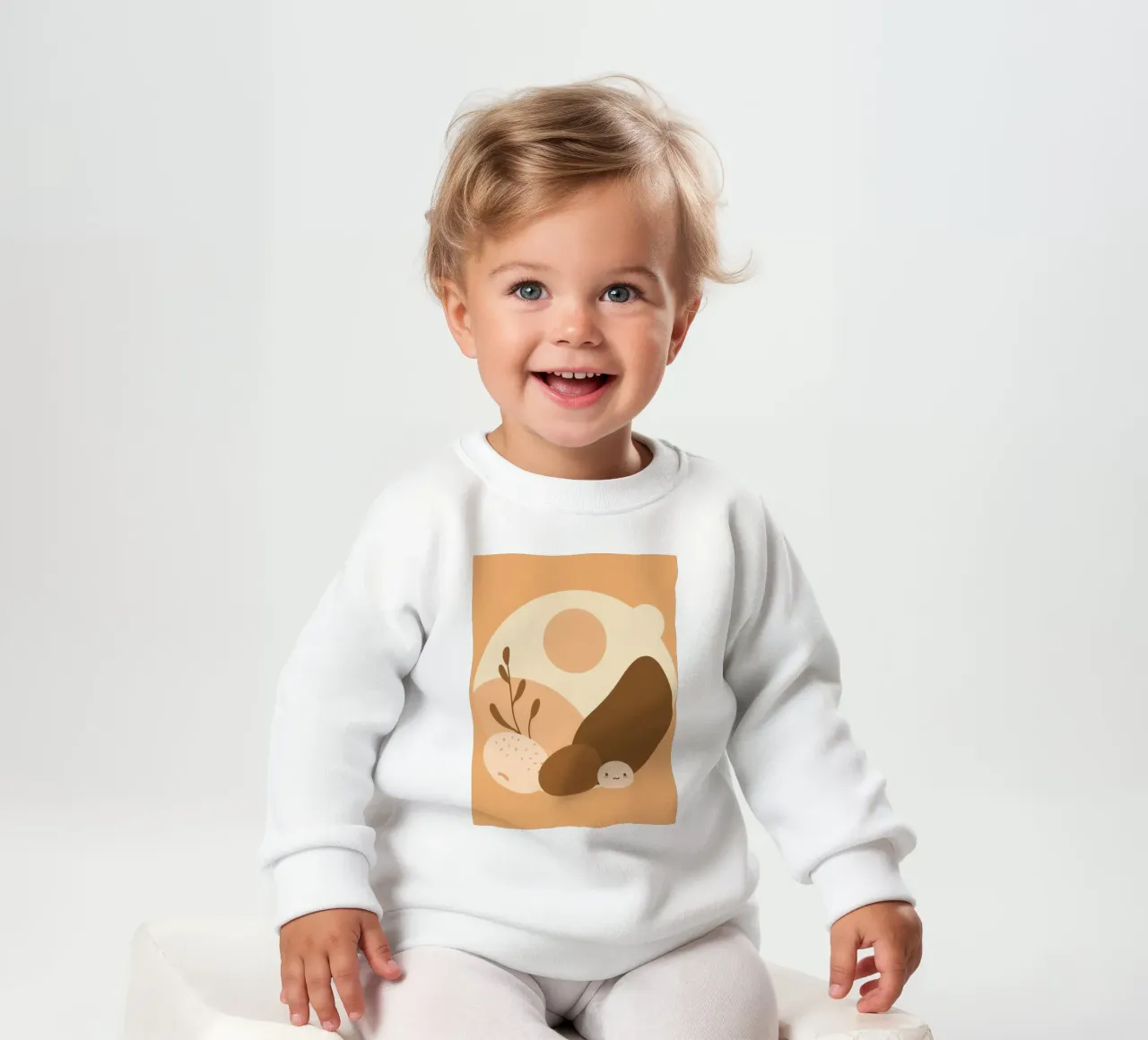 Unique design featuring abstract elements and soft colors baby sweatshirt by DesignDoodle