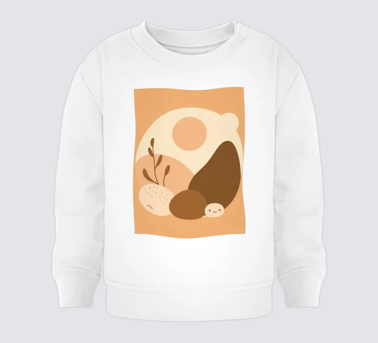 Un design unique avec des éléments abstraits et des couleurs douces sweat pour bébé de DesignDoodle