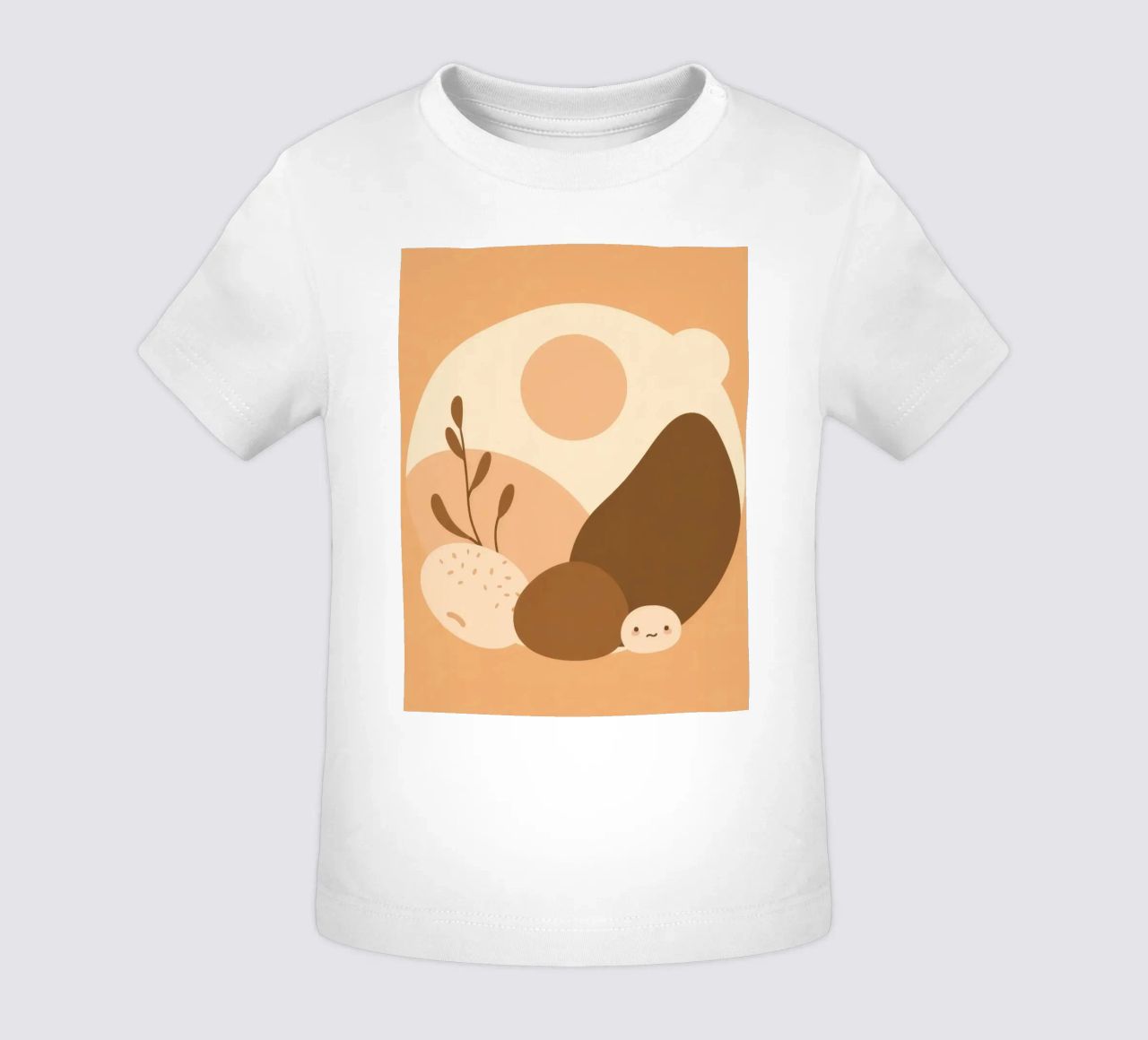 Design unico con elementi astratti e colori tenui maglietta neonato da DesignDoodle