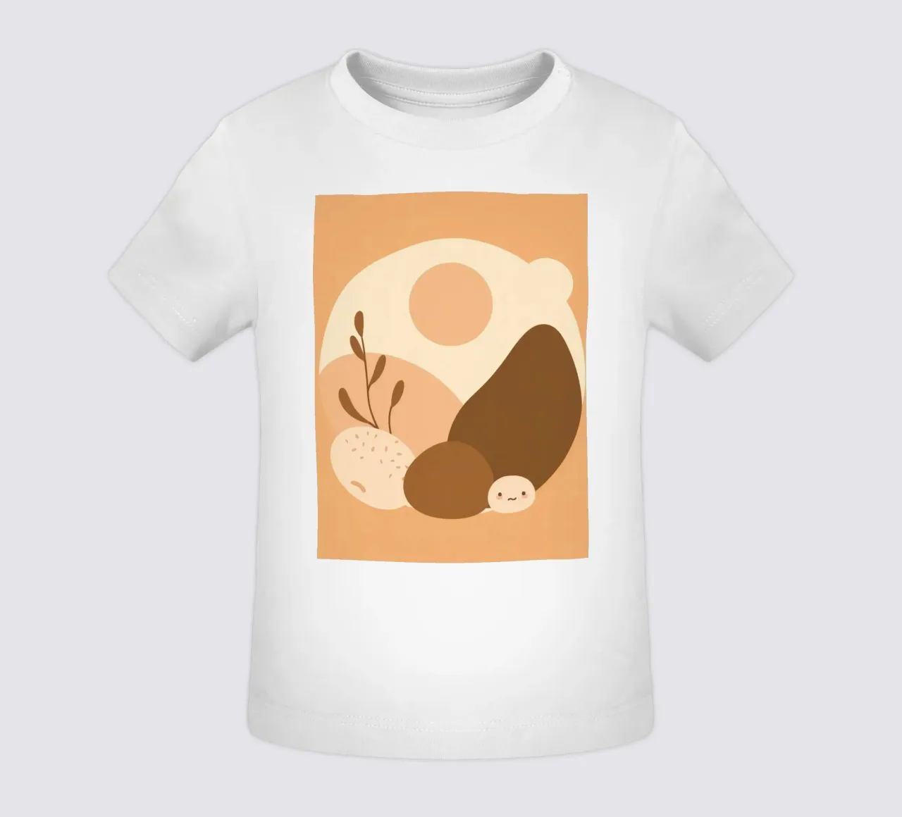 Design unico con elementi astratti e colori tenui maglietta neonato da DesignDoodle