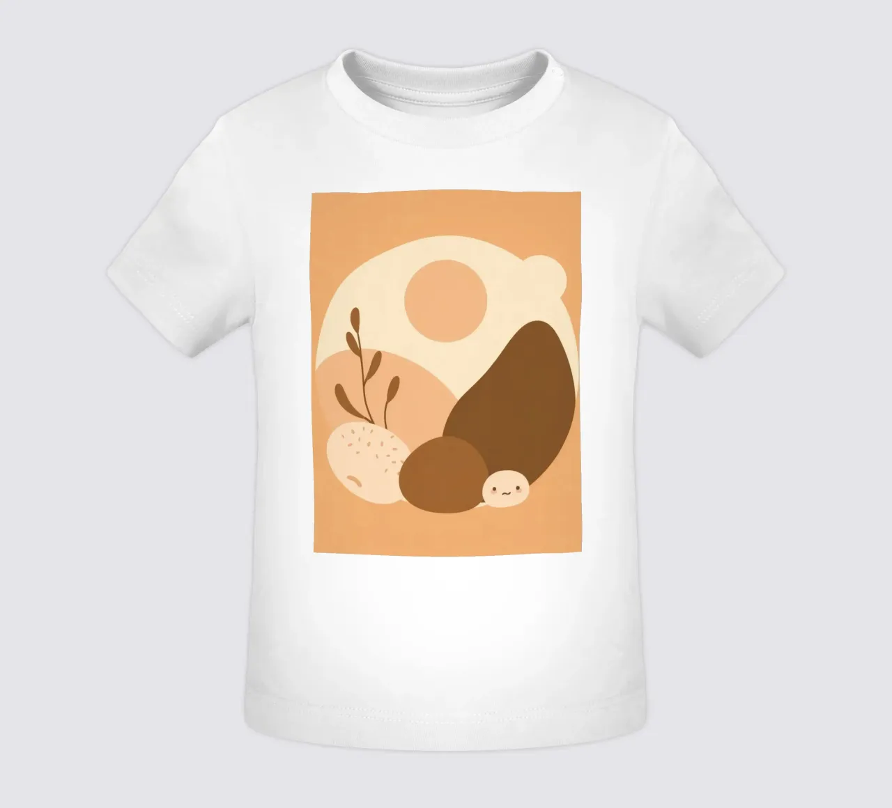 Un design unique avec des éléments abstraits et des couleurs douces t-shirt pour bébé de DesignDoodle