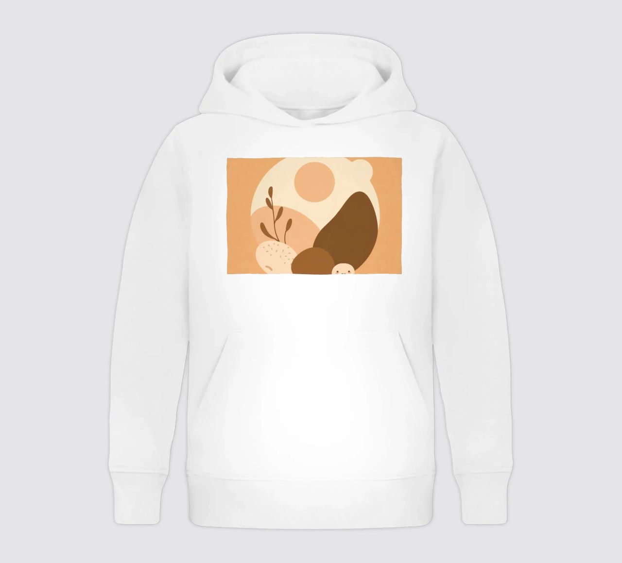 Design unico con elementi astratti e colori tenui felpa bambino con cappuccio da DesignDoodle