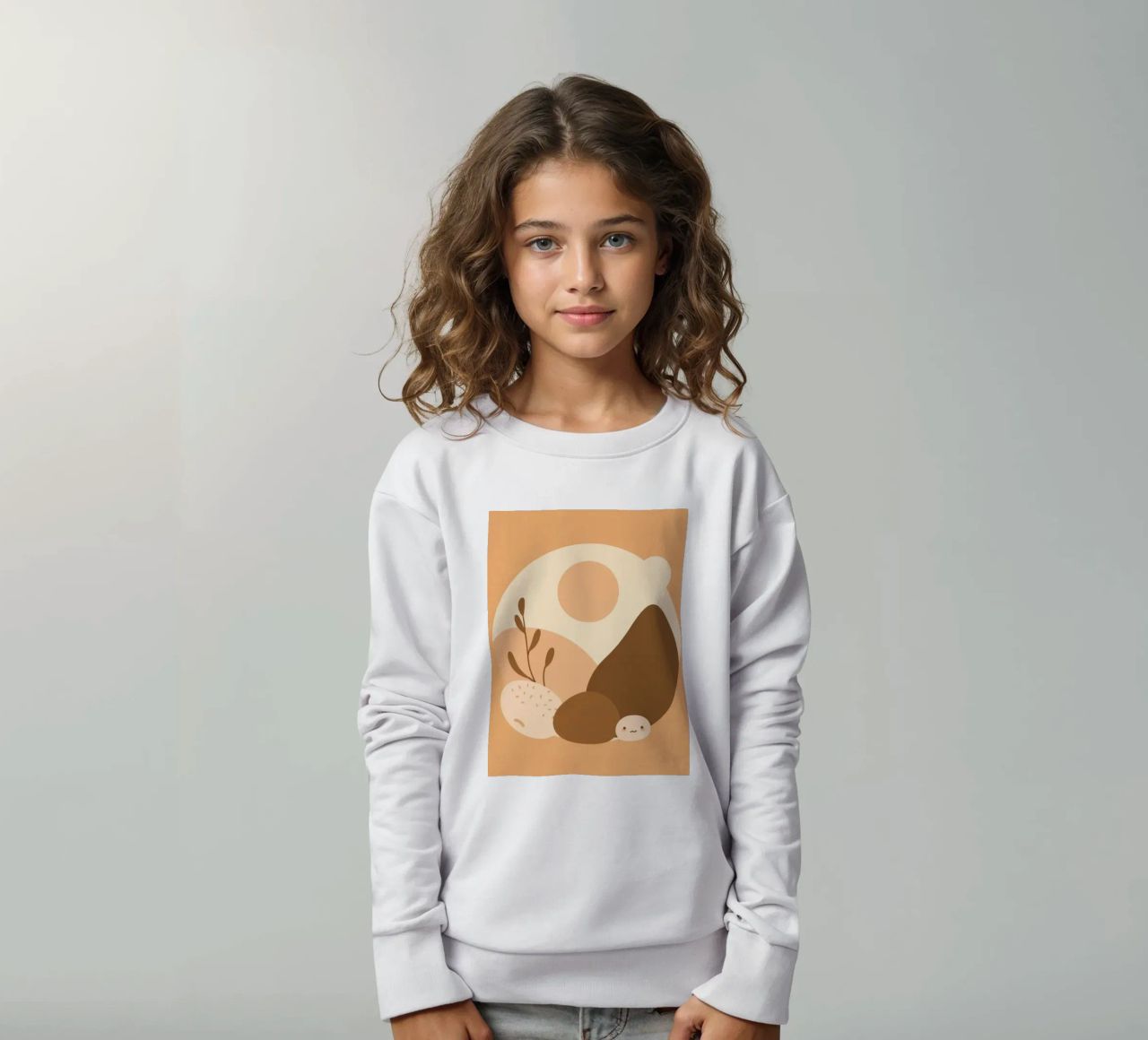 Design unico con elementi astratti e colori tenui felpa bambino da DesignDoodle