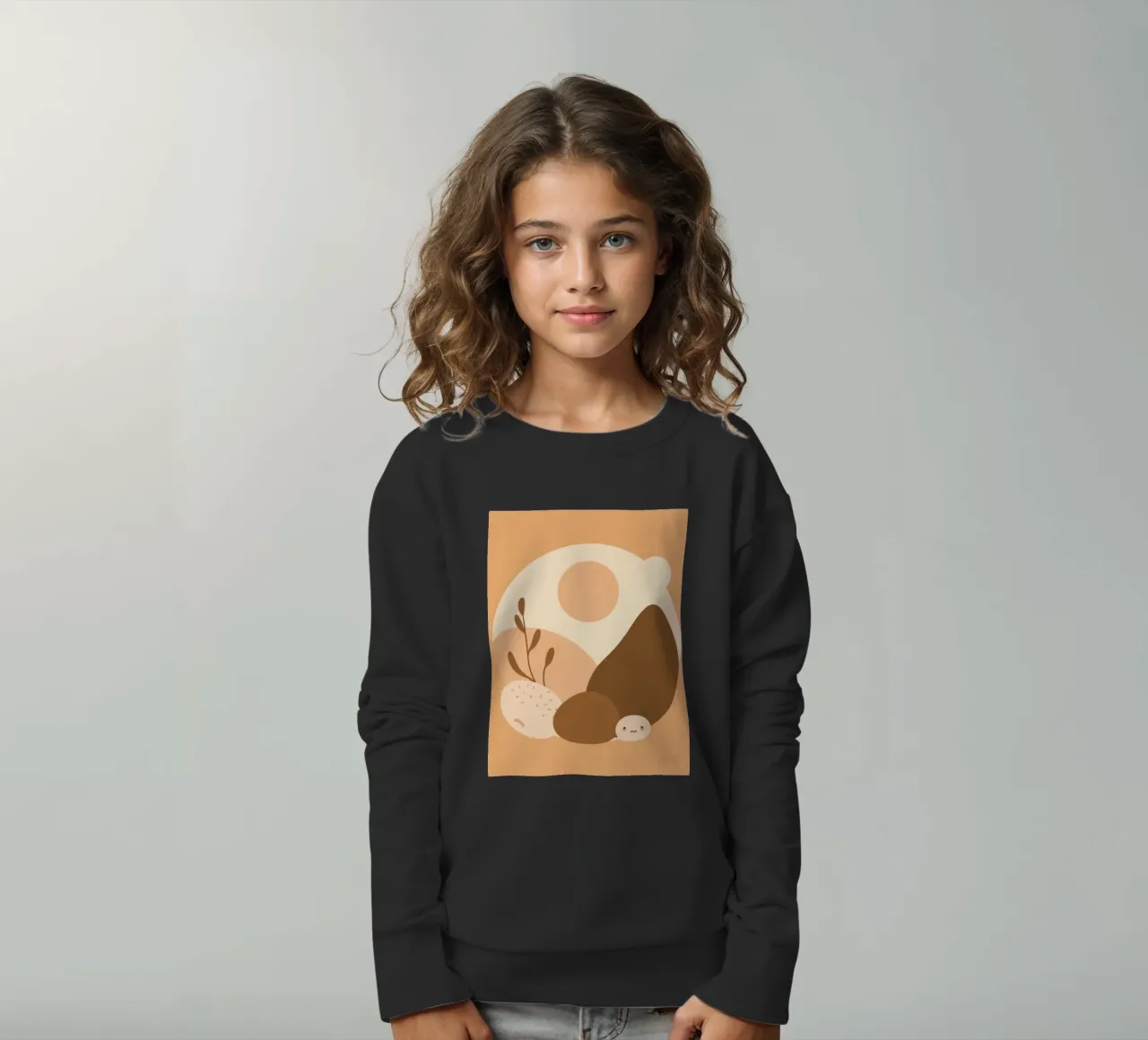 Design unico con elementi astratti e colori tenui felpa bambino da DesignDoodle