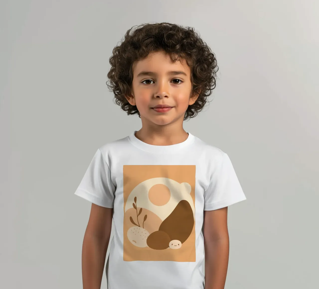 Design unico con elementi astratti e colori tenui t-shirt bambini da DesignDoodle