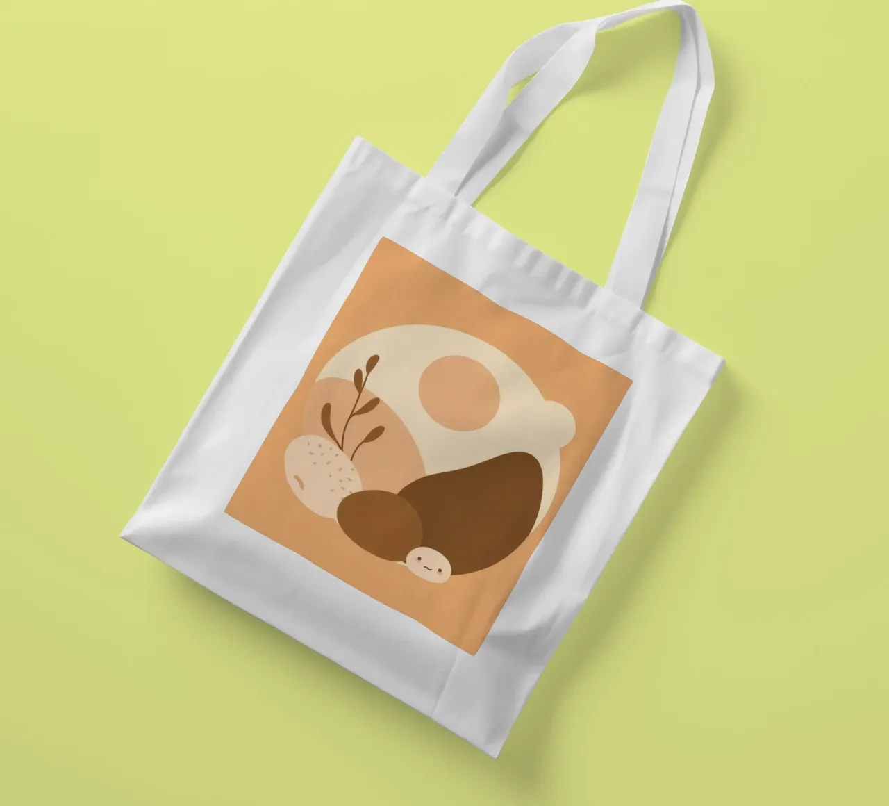 Design unico con elementi astratti e colori tenui borsa in juta da DesignDoodle