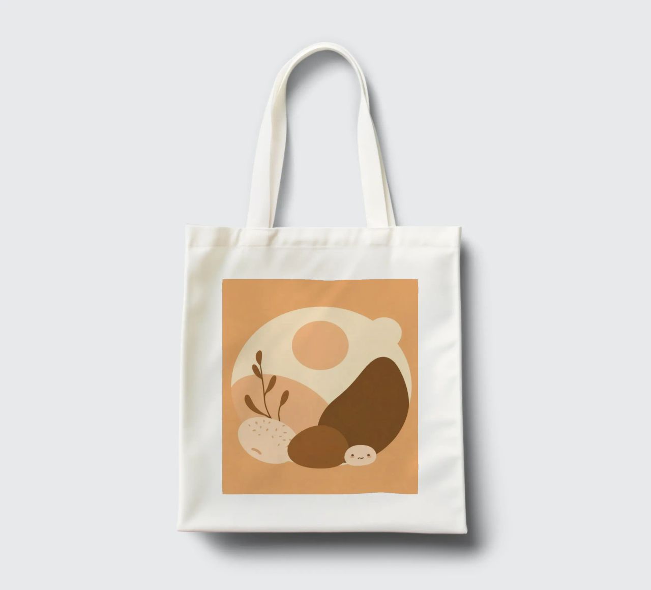 Design unico con elementi astratti e colori tenui borsa in juta da DesignDoodle