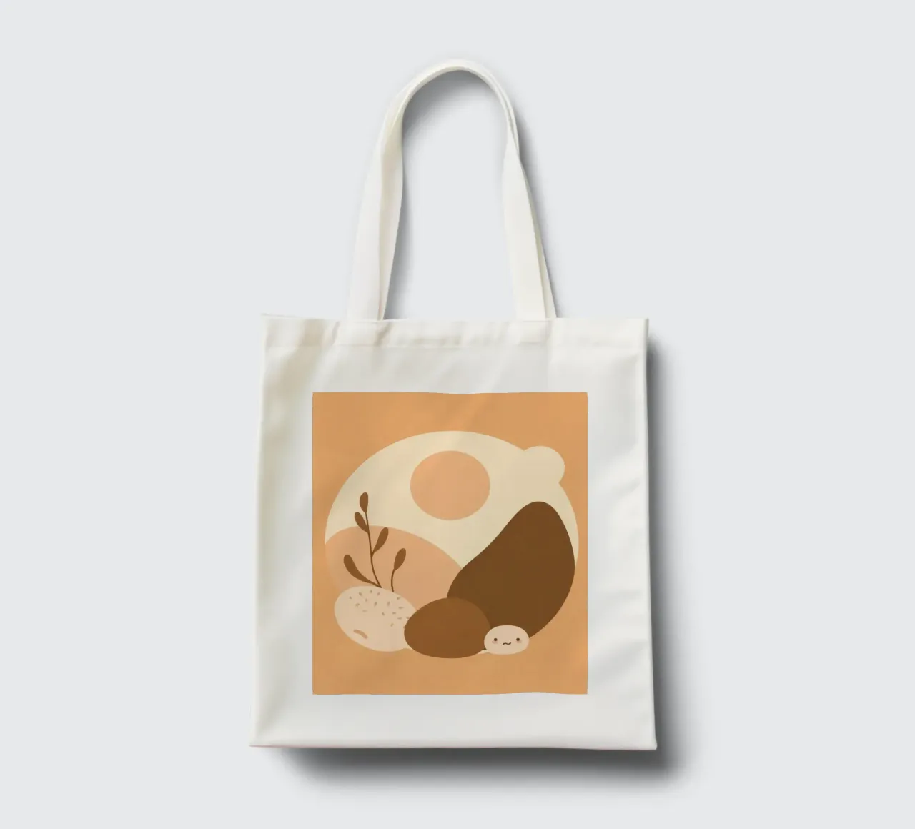 Design unico con elementi astratti e colori tenui borsa in juta da DesignDoodle