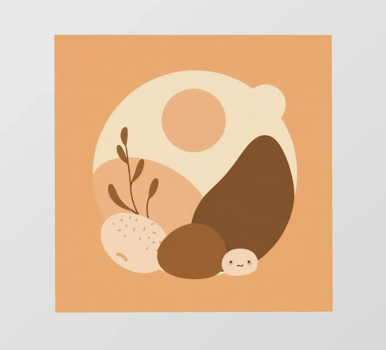 Uniek ontwerp met abstracte elementen en zachte kleuren backlit folie van DesignDoodle