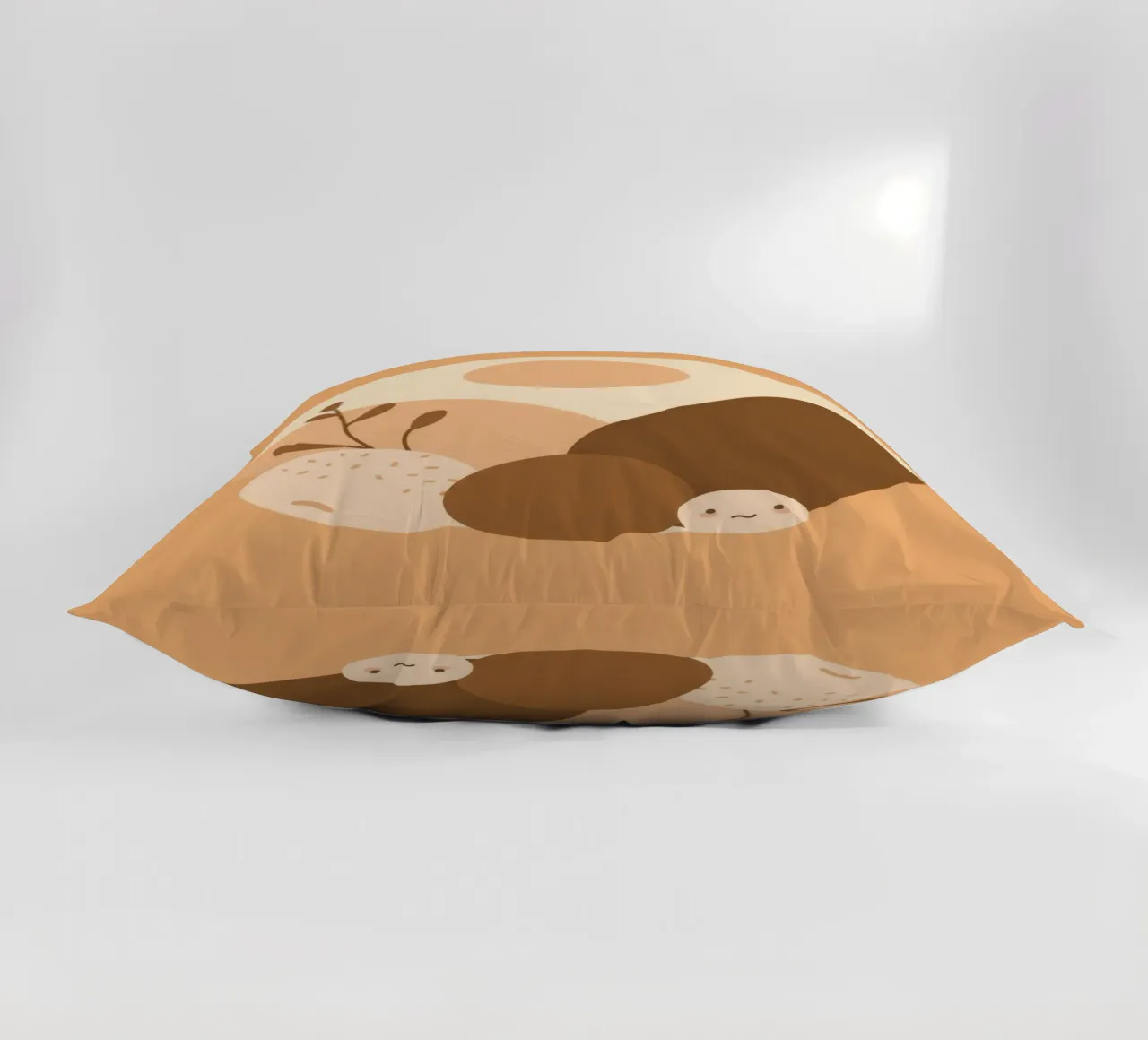 Design unico con elementi astratti e colori tenui cuscino da DesignDoodle