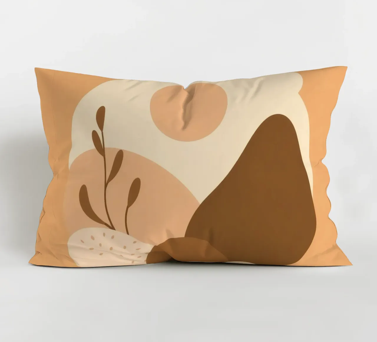 Design unico con elementi astratti e colori tenui cuscino da DesignDoodle