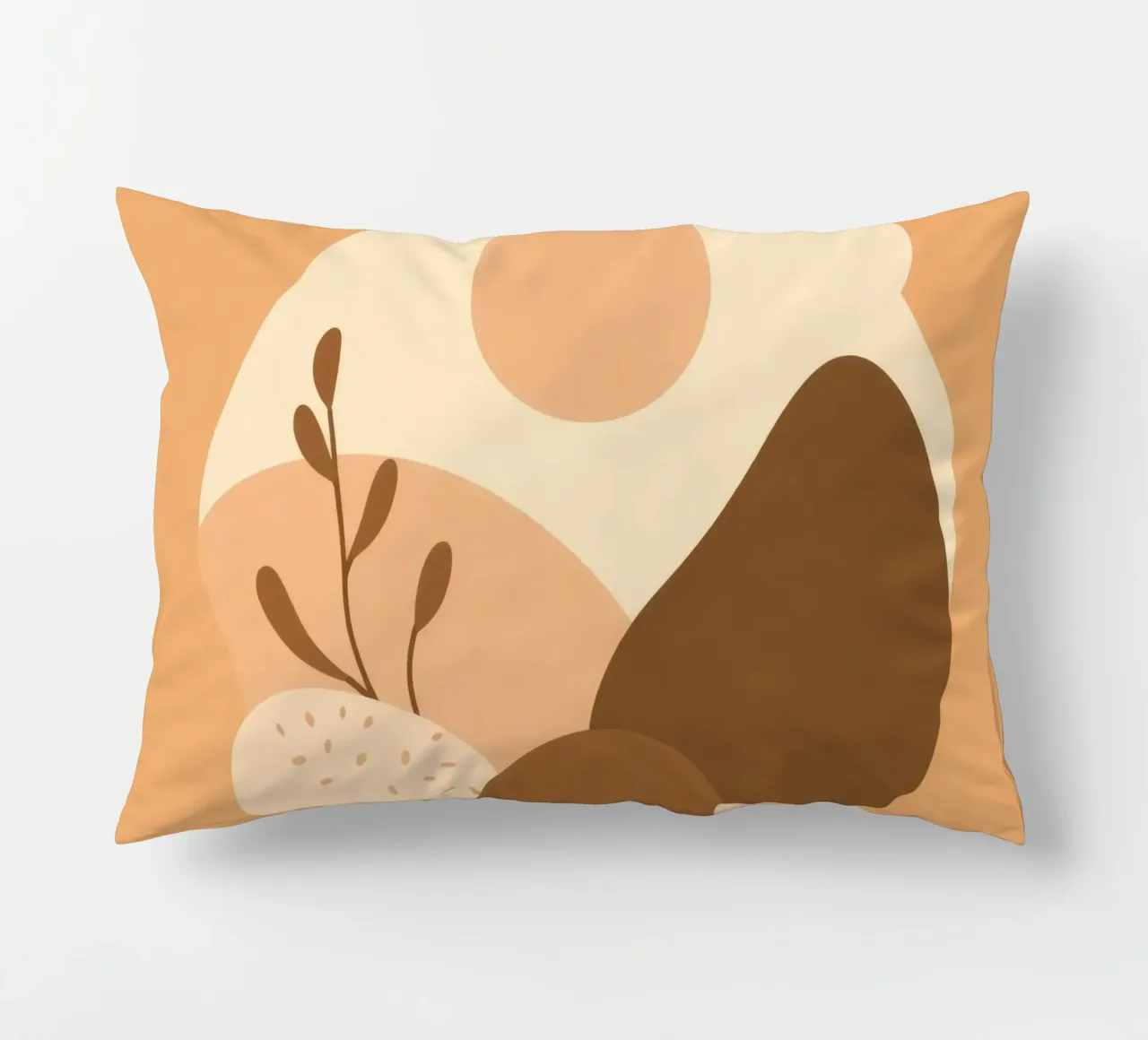 Un design unique avec des éléments abstraits et des couleurs douces coussin de DesignDoodle