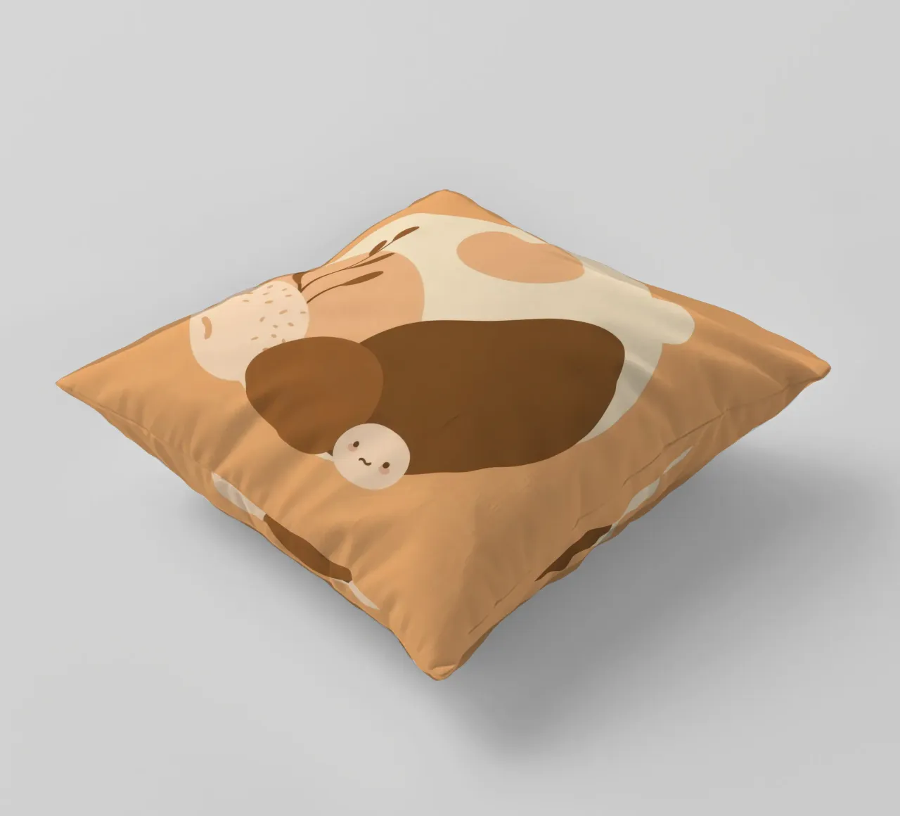 Design unico con elementi astratti e colori tenui cuscino da DesignDoodle