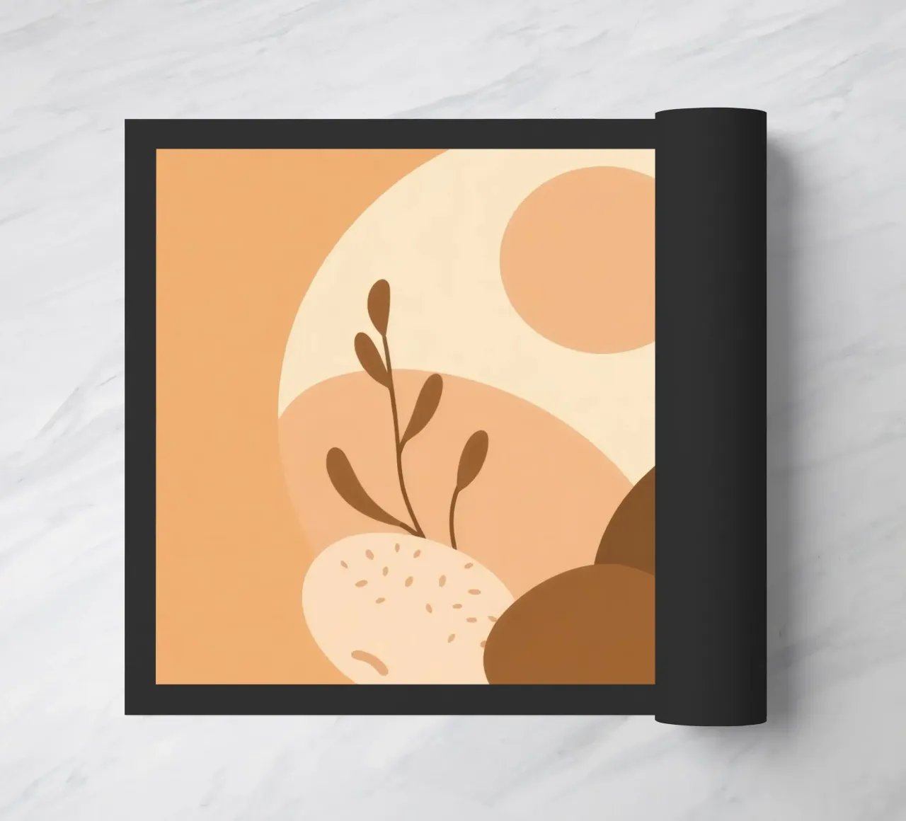 Design unico con elementi astratti e colori tenui zerbino da DesignDoodle