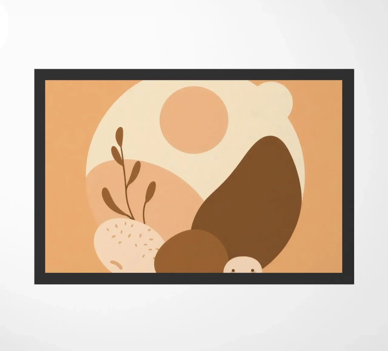 Design unico con elementi astratti e colori tenui zerbino da DesignDoodle