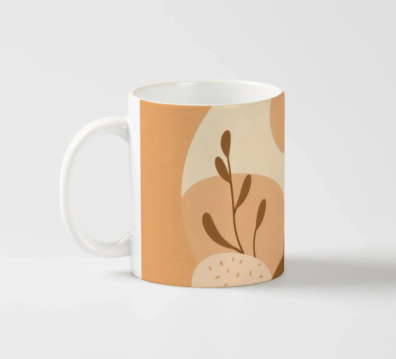 Design unico con elementi astratti e colori tenui tazza in ceramica da DesignDoodle