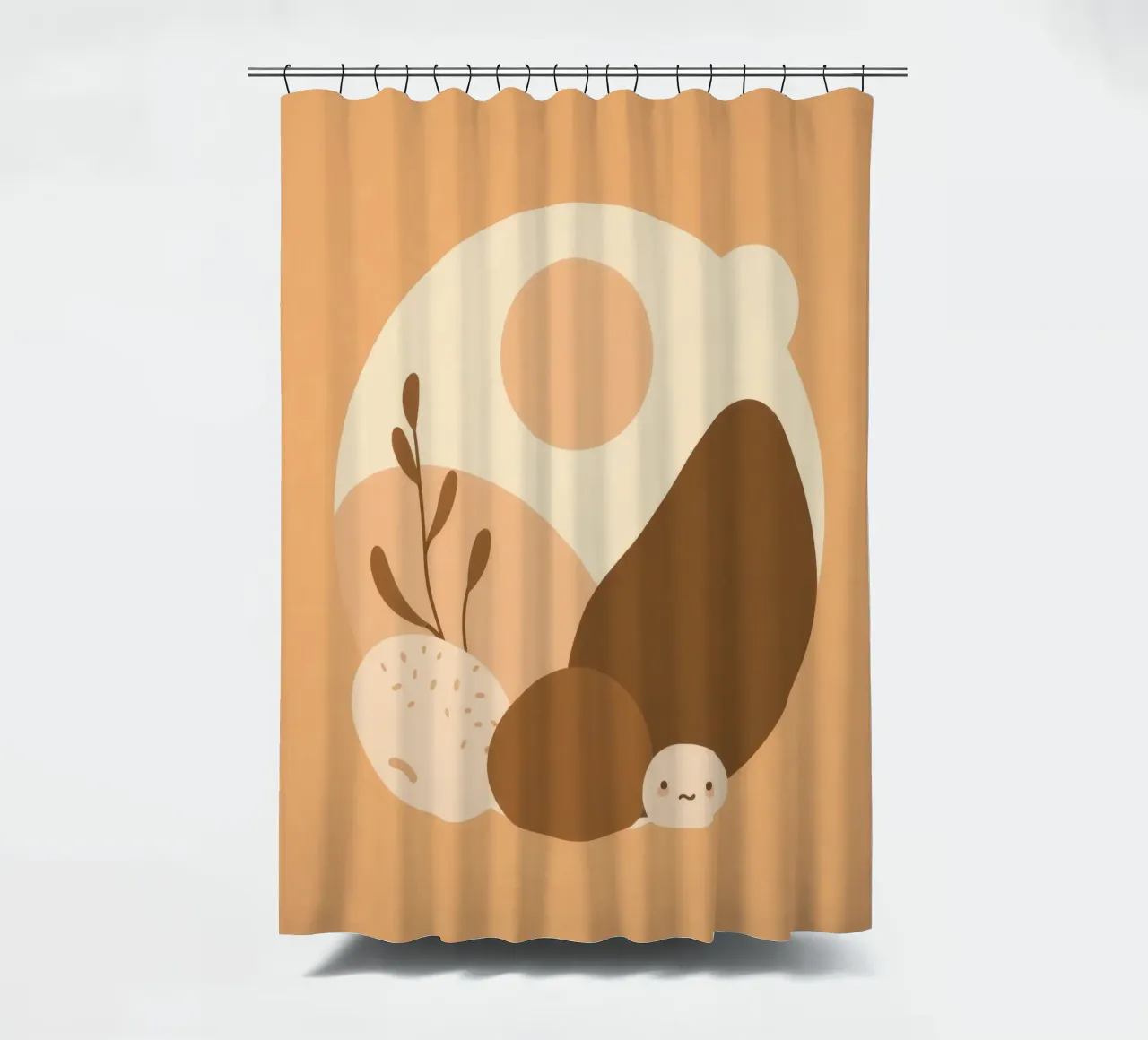 Unique design featuring abstract elements and soft colors shower curtain by DesignDoodle