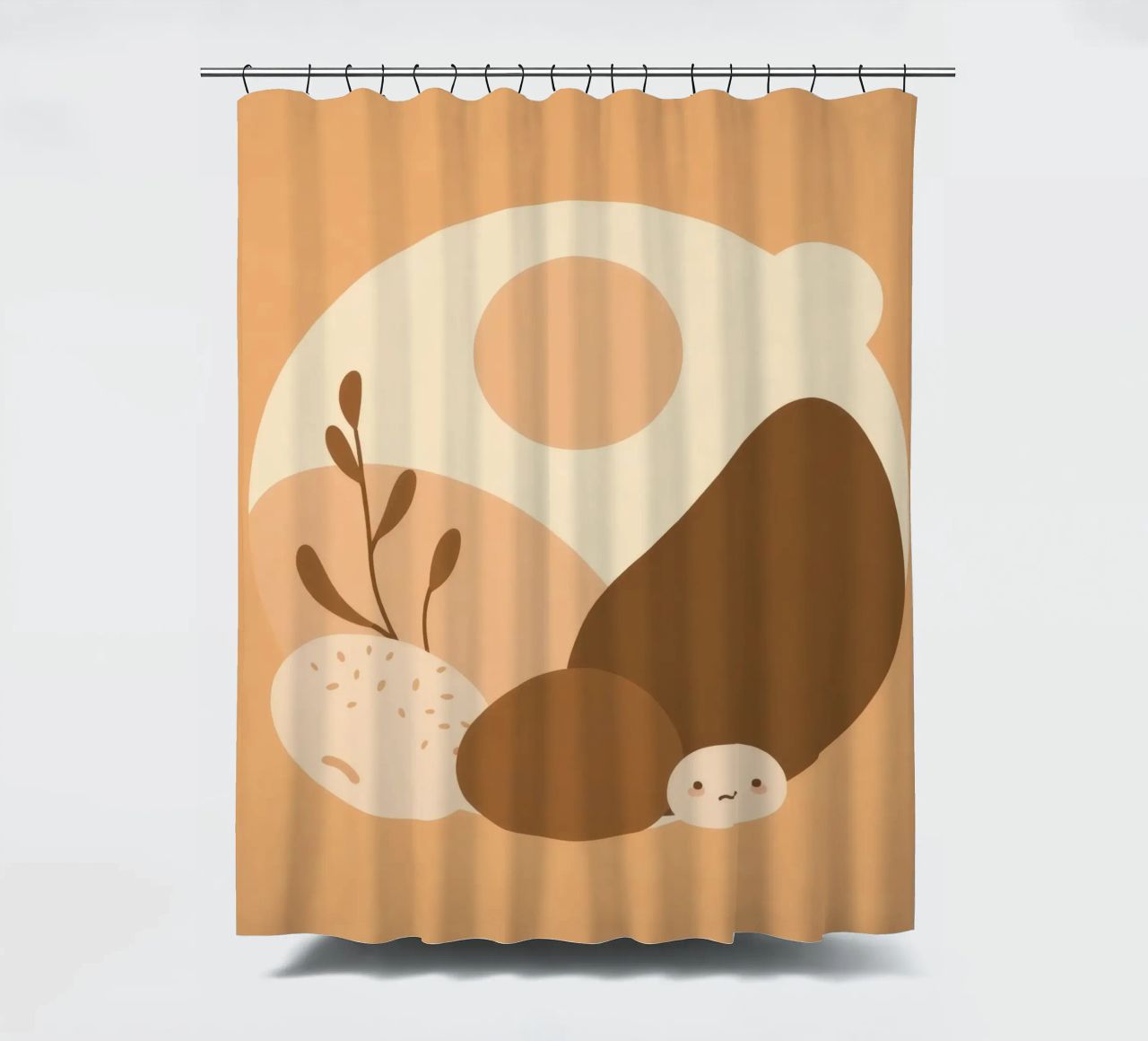Design unico con elementi astratti e colori tenui tenda da doccia da DesignDoodle