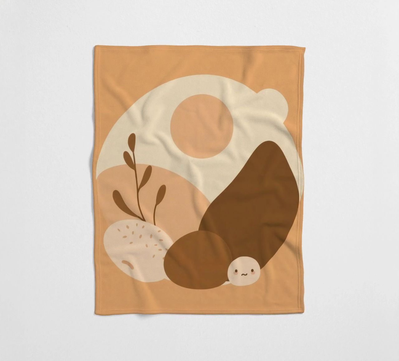 Design unico con elementi astratti e colori tenui coperta in pile da DesignDoodle