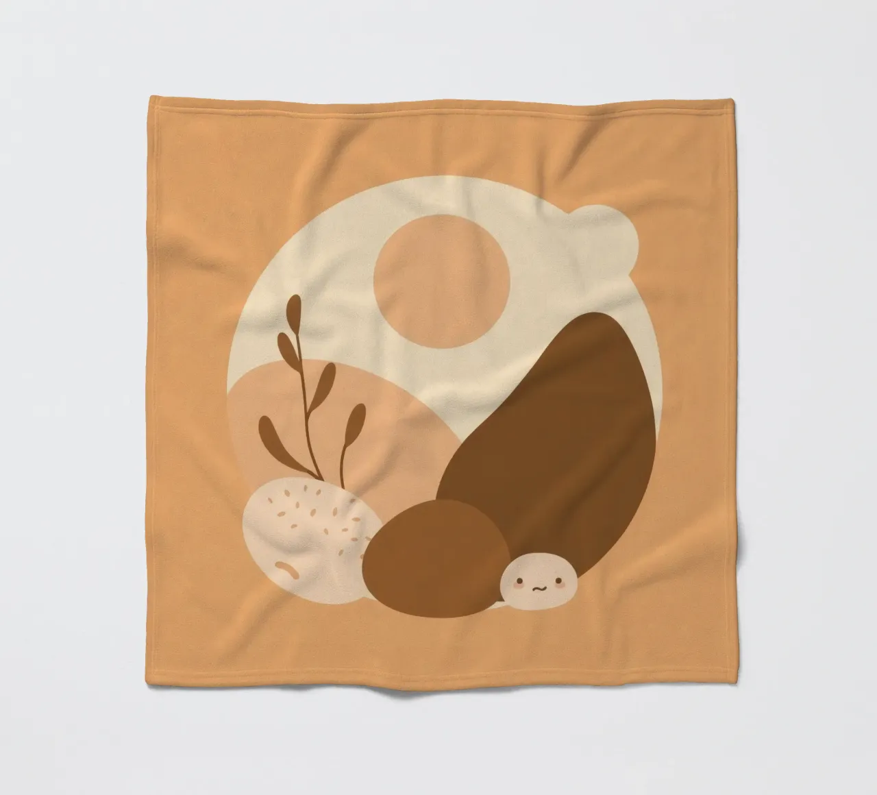 Design unico con elementi astratti e colori tenui coperta in pile da DesignDoodle