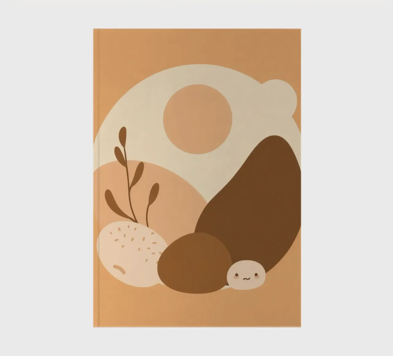 Unique design featuring abstract elements and soft colors notebook by DesignDoodle