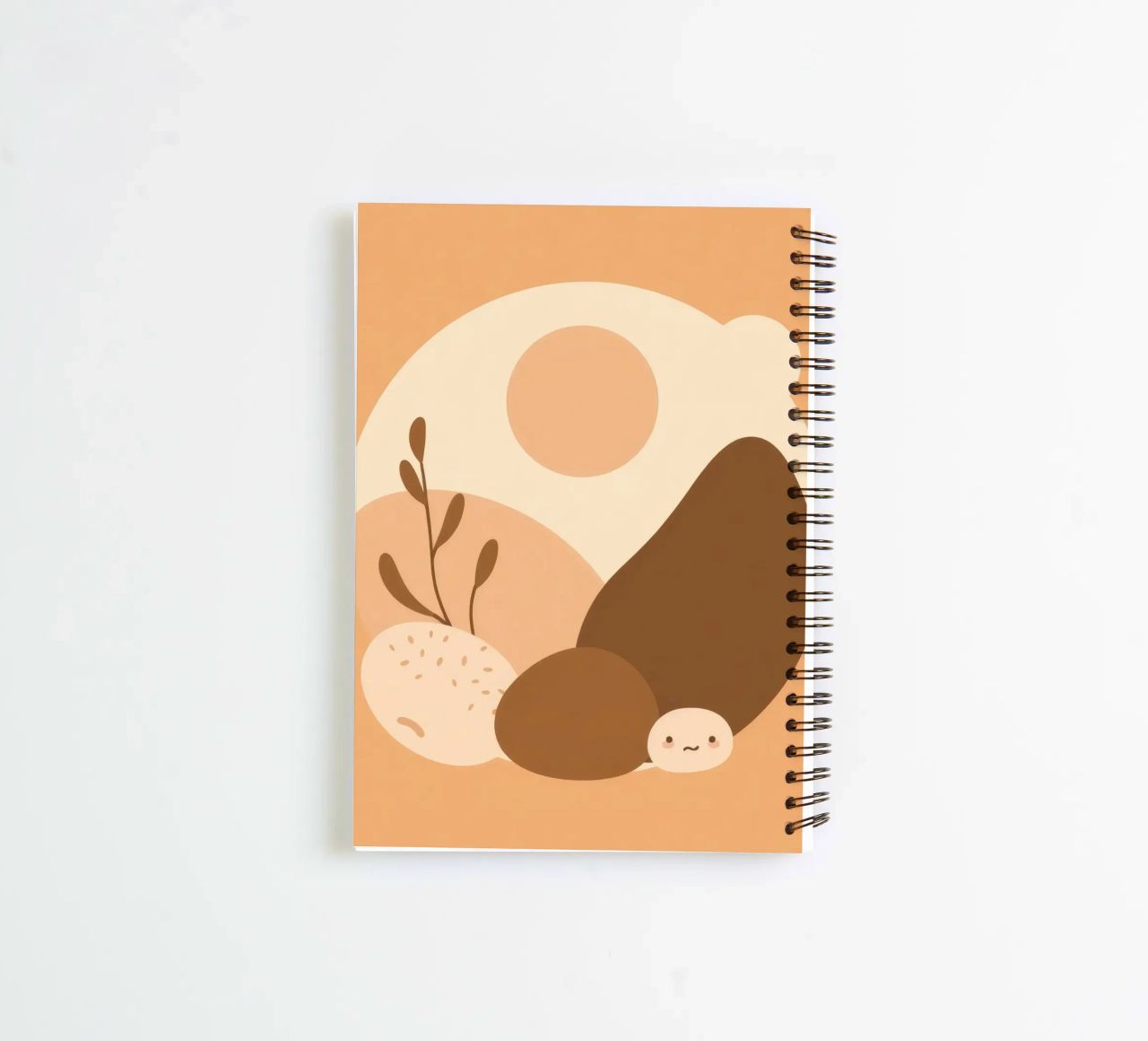 Design unico con elementi astratti e colori tenui diario ad anelli da DesignDoodle