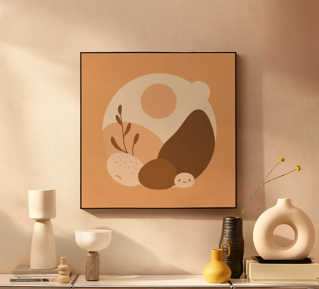 Design unico con elementi astratti e colori tenui plexiglass da DesignDoodle