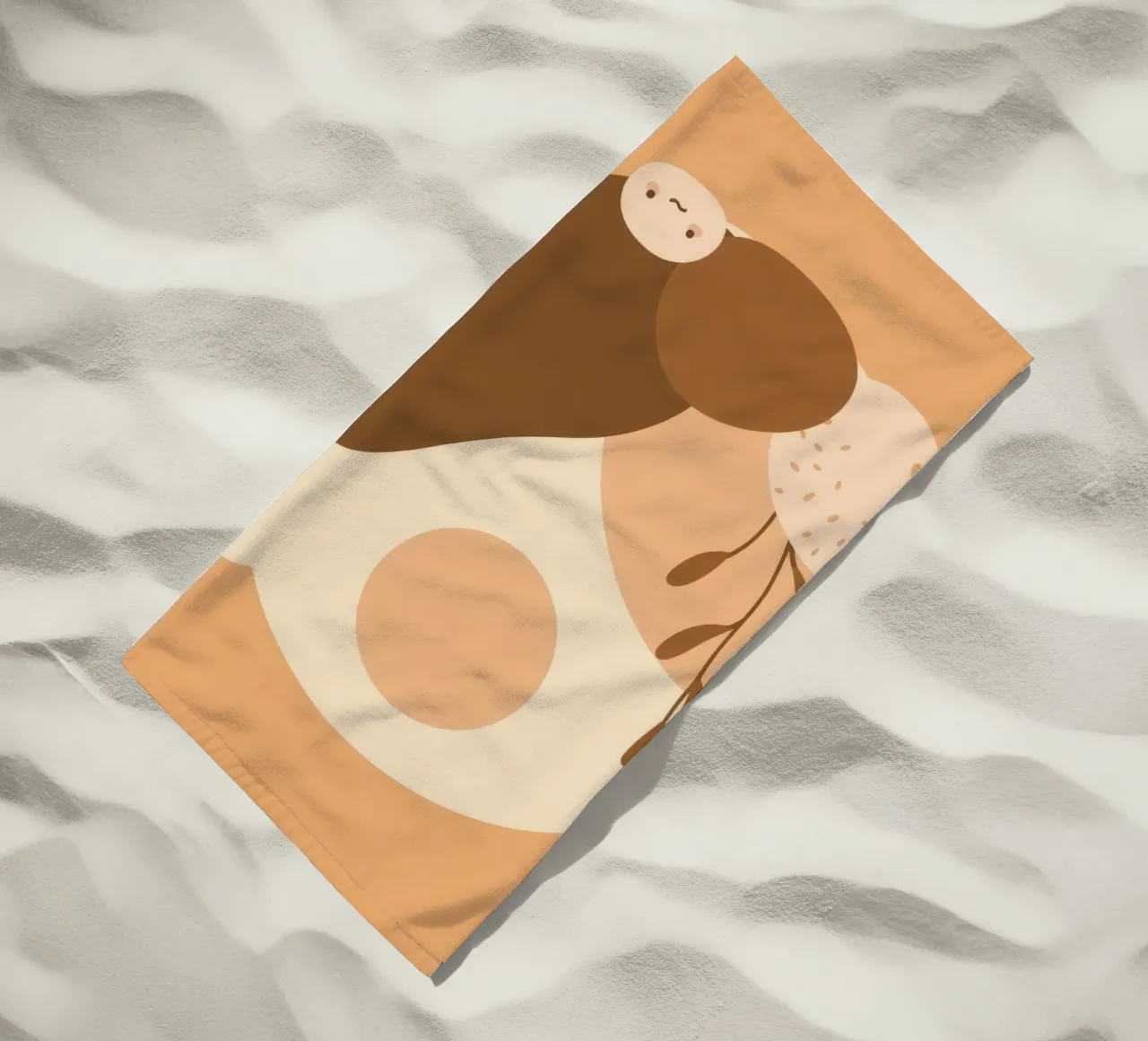 Design unico con elementi astratti e colori tenui telo mare da DesignDoodle