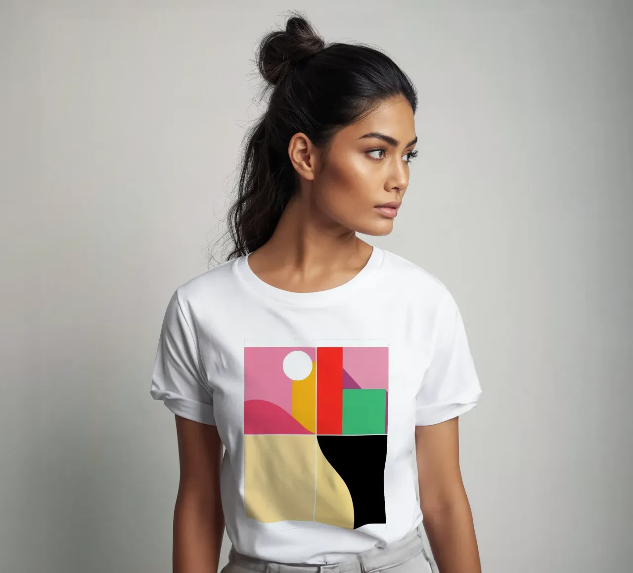 Le forme geometriche brillanti creano un contrasto vivace t-shirt da DesignDoodle