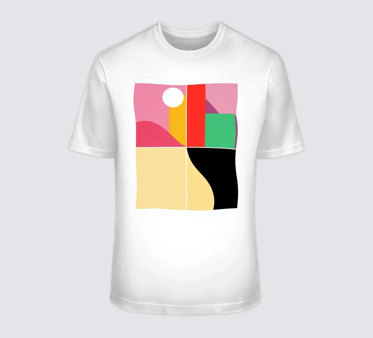 Le forme geometriche brillanti creano un contrasto vivace t-shirt da DesignDoodle