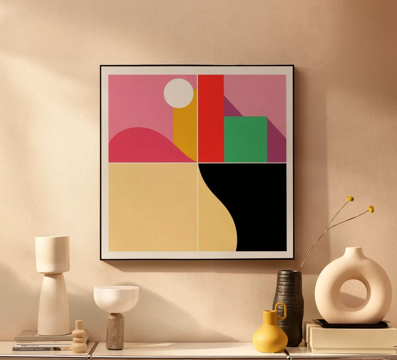 Le forme geometriche brillanti creano un contrasto vivace alluminio dibond da DesignDoodle
