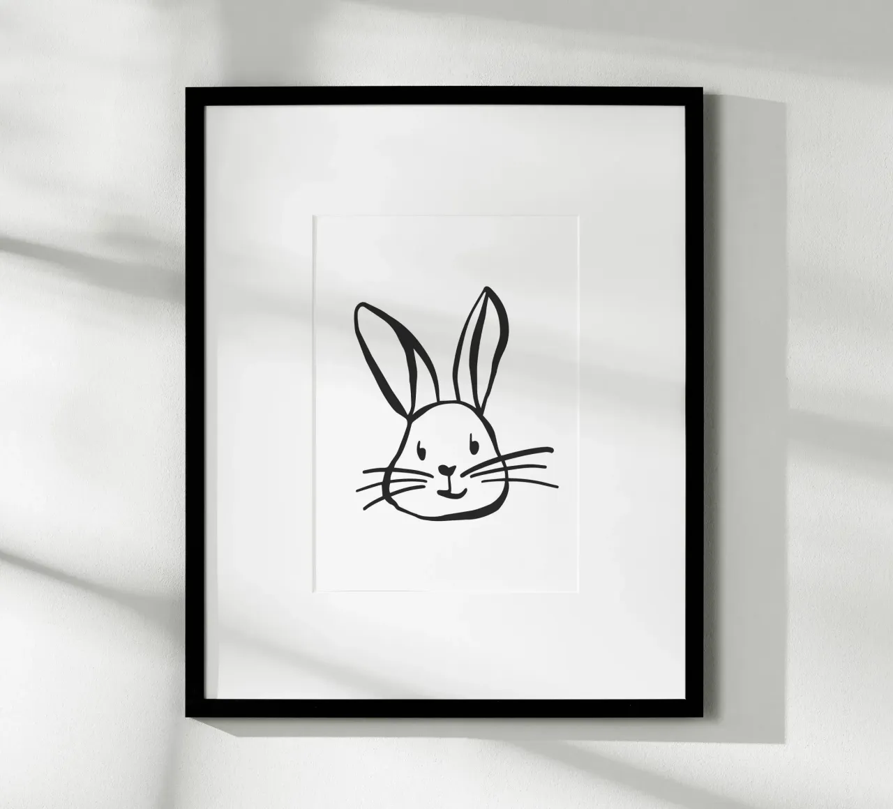 Bunny poster con telaio in alluminio da KRUTH DESIGN