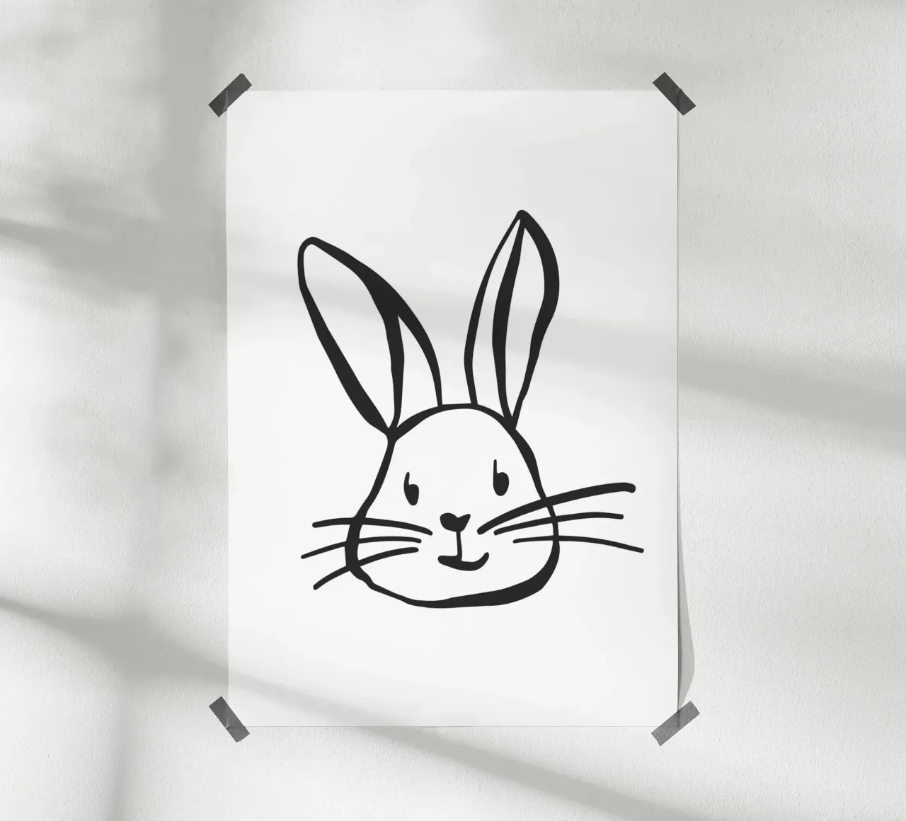 Bunny poster con telaio in alluminio da KRUTH DESIGN
