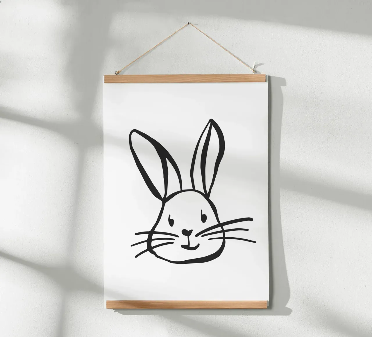 Bunny poster con telaio in alluminio da KRUTH DESIGN