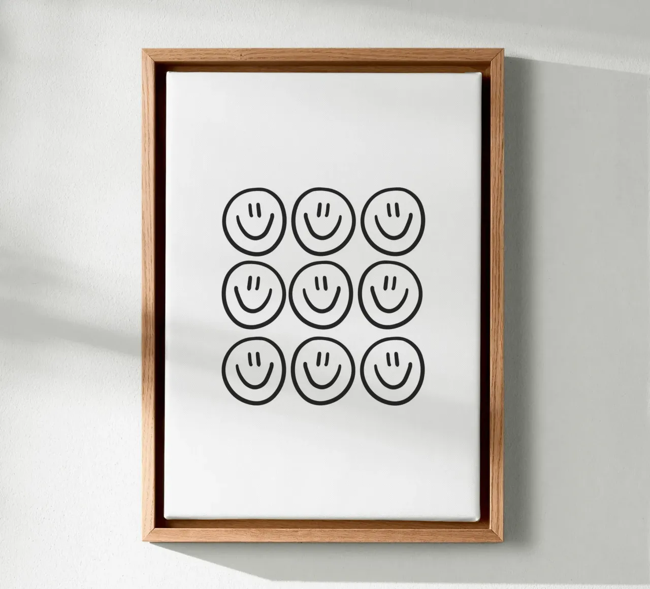 Smile canvas with Floater frame by KRUTH DESIGN