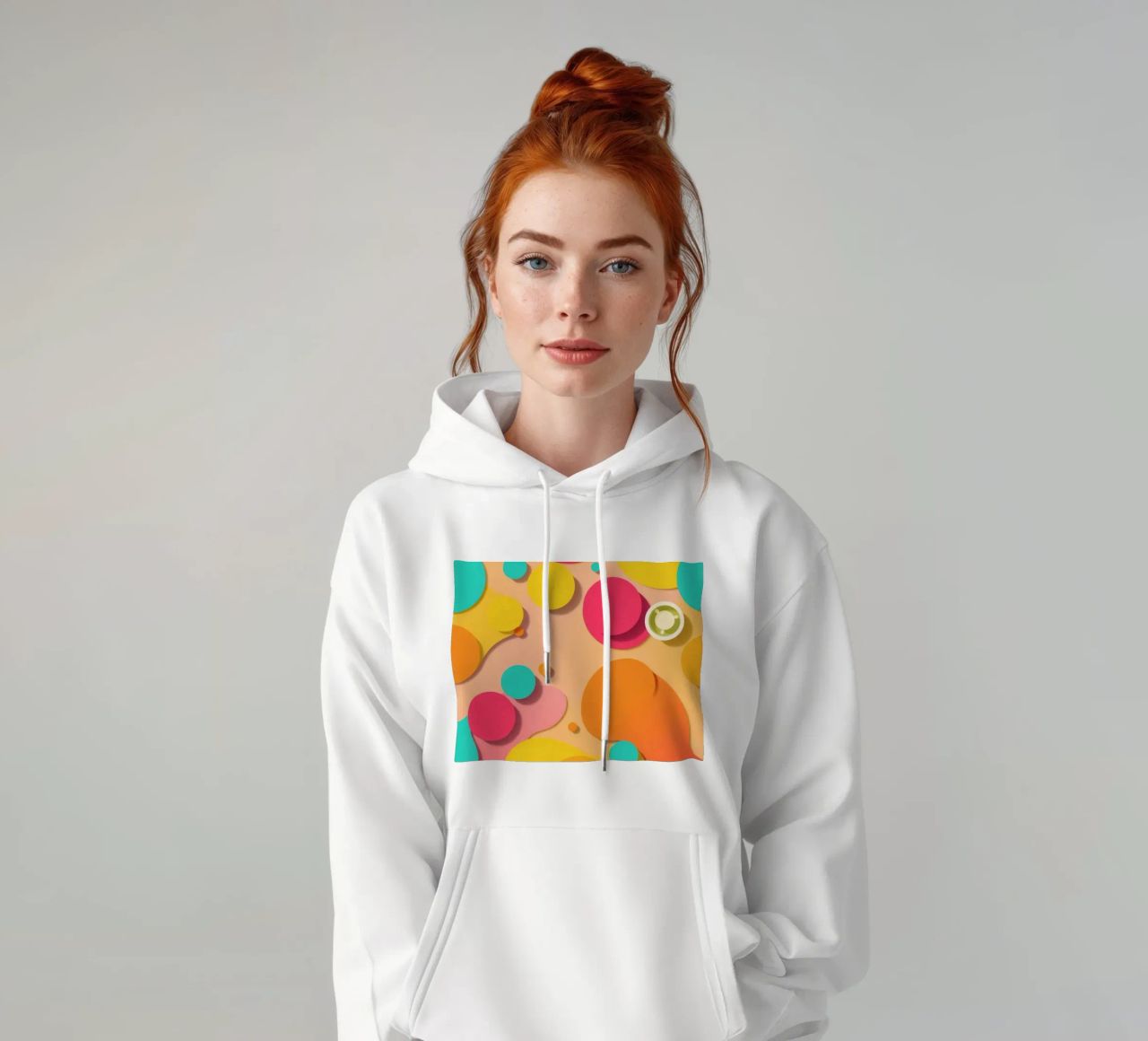 Forme astratte dai colori vivaci creano un gioco vibrante felpa con cappuccio da DesignDoodle