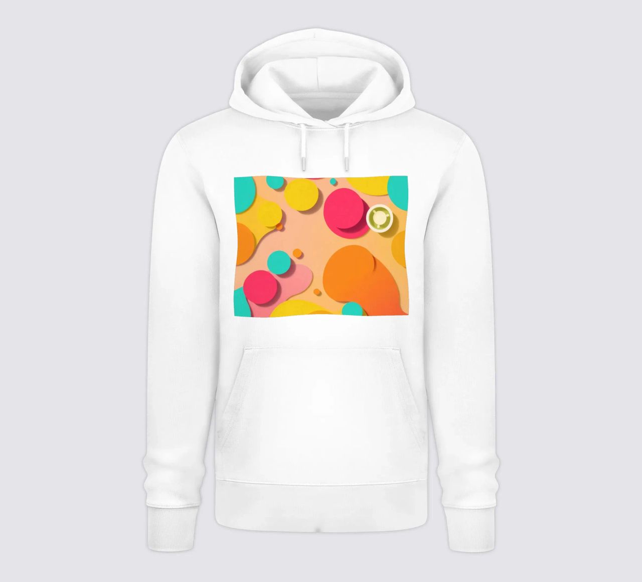Forme astratte dai colori vivaci creano un gioco vibrante felpa con cappuccio da DesignDoodle