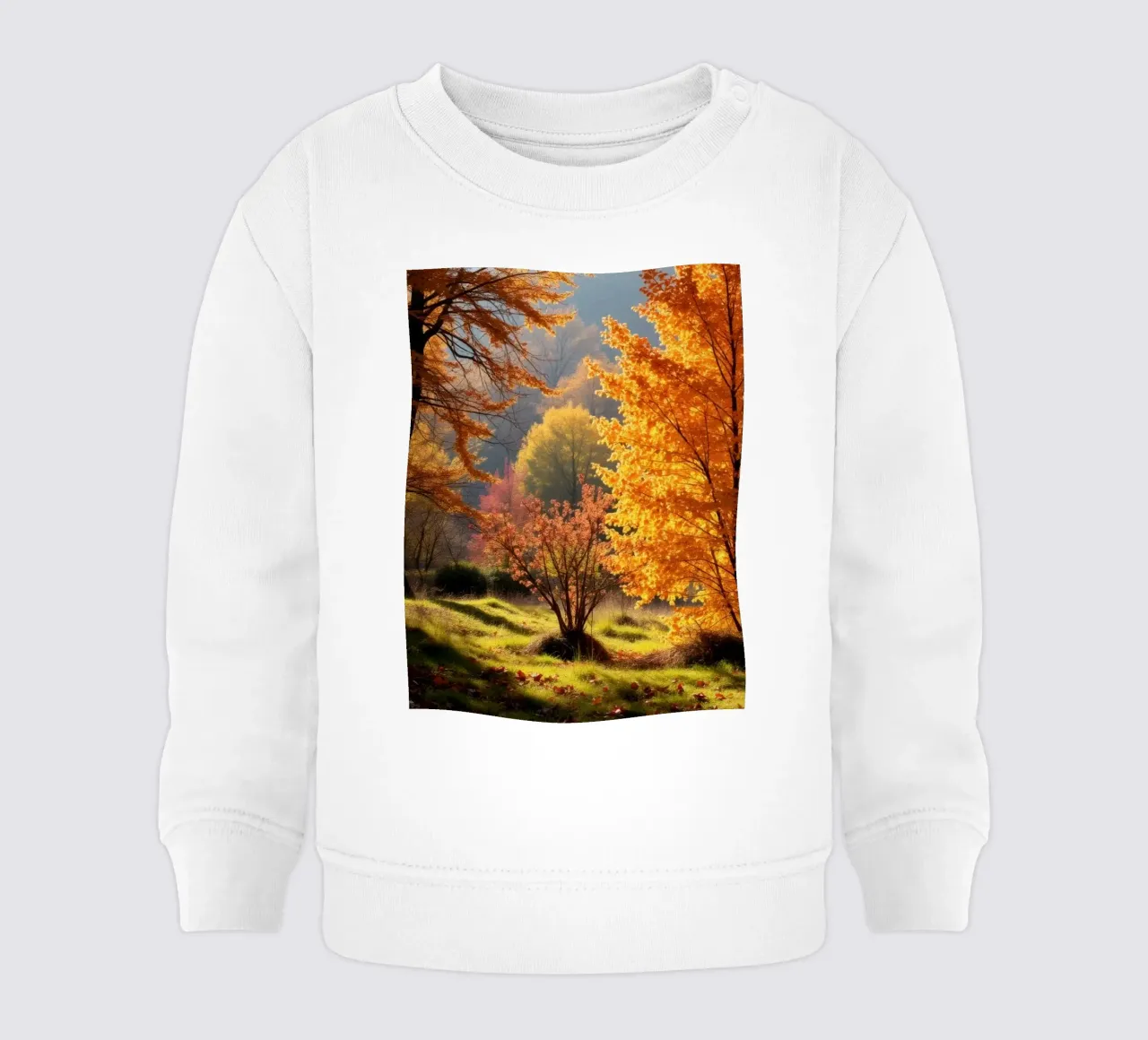 Vibrante fogliame autunnale in una foresta che mostra foglie colorate felpa neonato da DesignDoodle