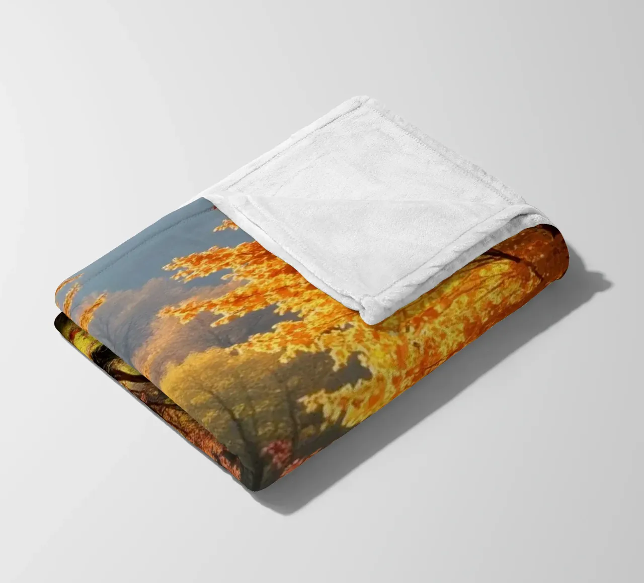 Vibrante fogliame autunnale in una foresta che mostra foglie colorate coperta in pile da DesignDoodle