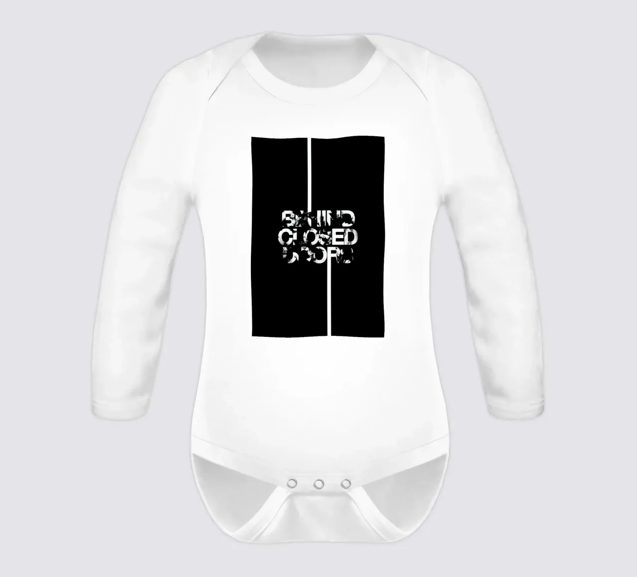 Behind Closed long-sleeve baby romper by Petros Afshar