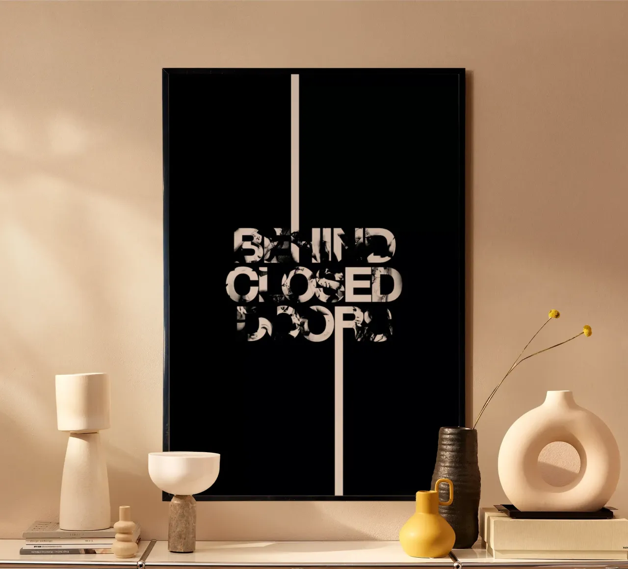 Behind Closed poster by Petros Afshar