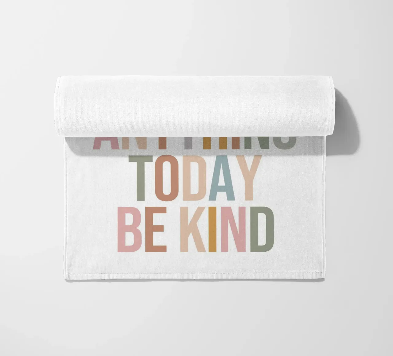 If You Can Be Anything Today Be Kind quote beach towel by Paigaam Studio