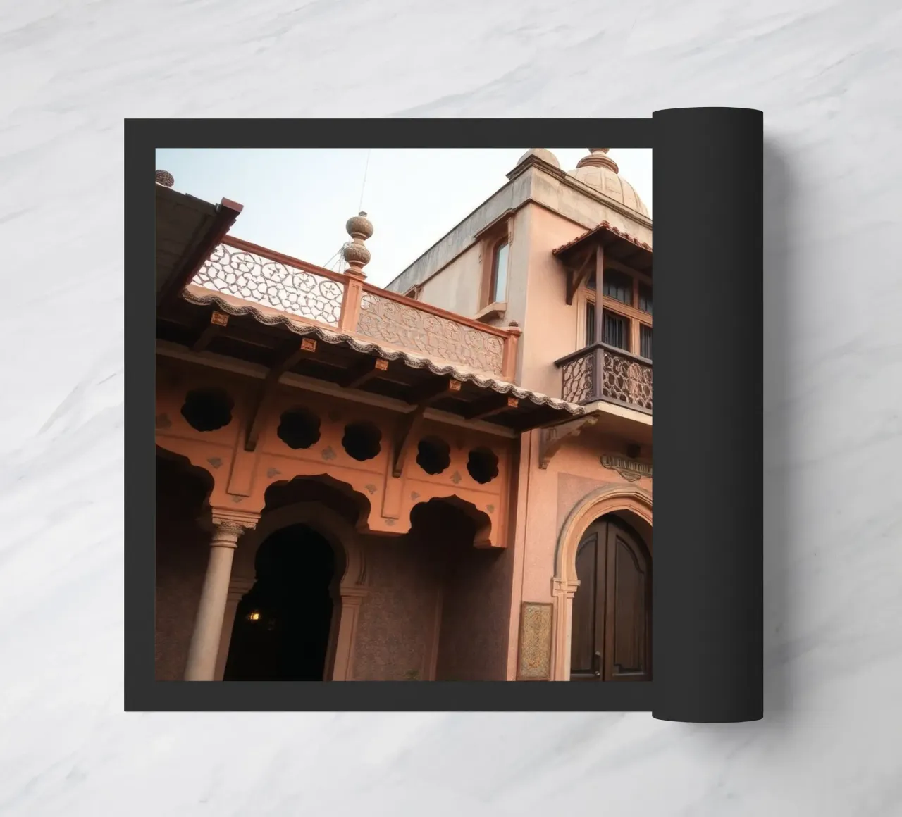 L'architecture historique présente un design traditionnel complexe paillasson de DesignDoodle