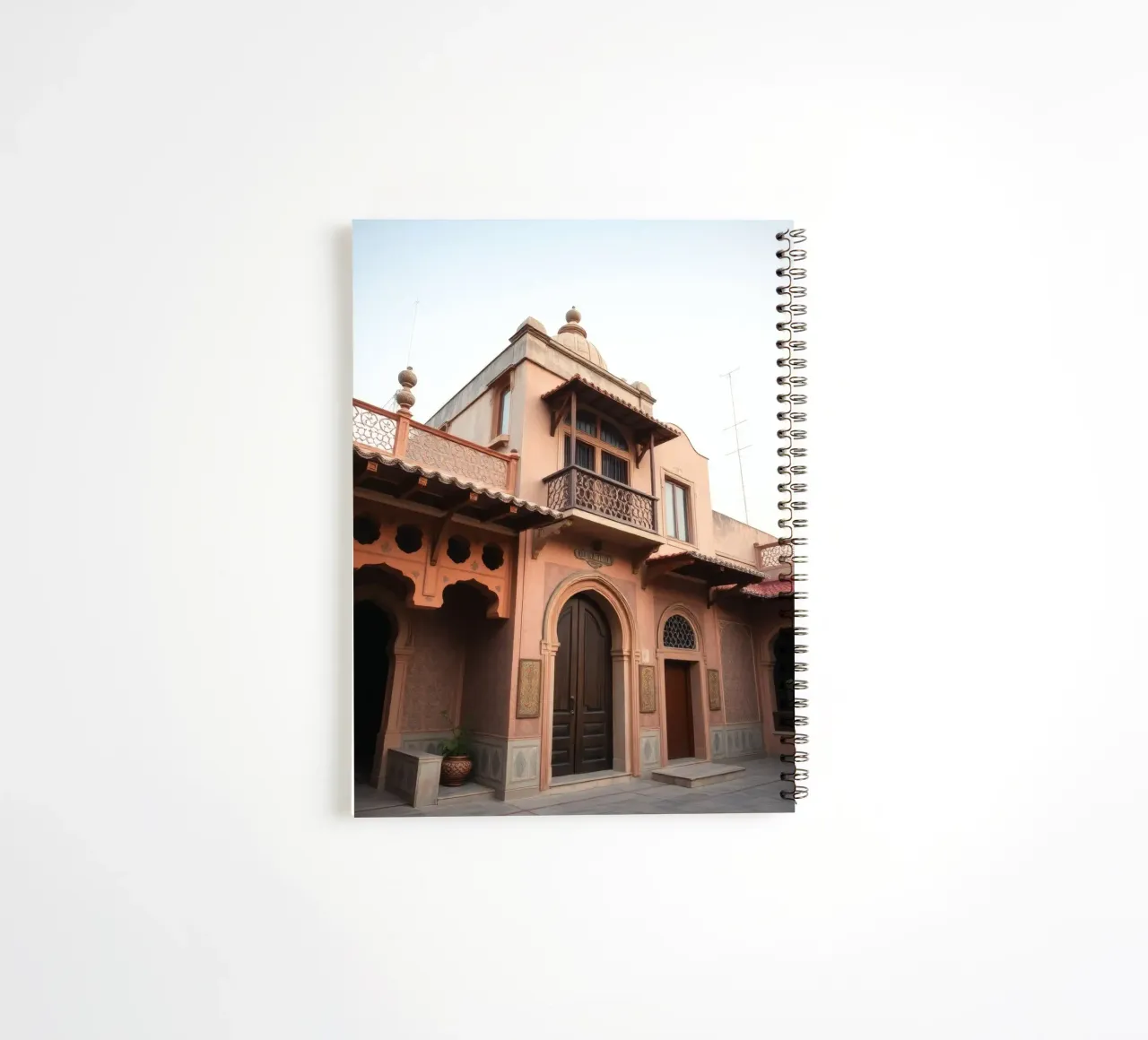 Historic architecture showcase intricate traditional design spiral notebook by DesignDoodle