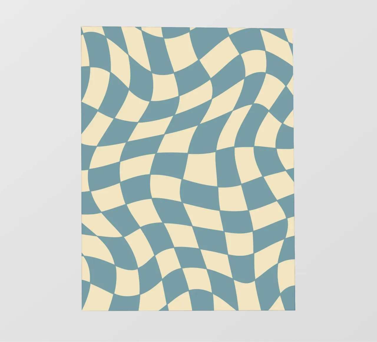 Fließendes Schachbrettmuster blau - gp with the flow telo in pvc da Illustration Raissa Oltmanns