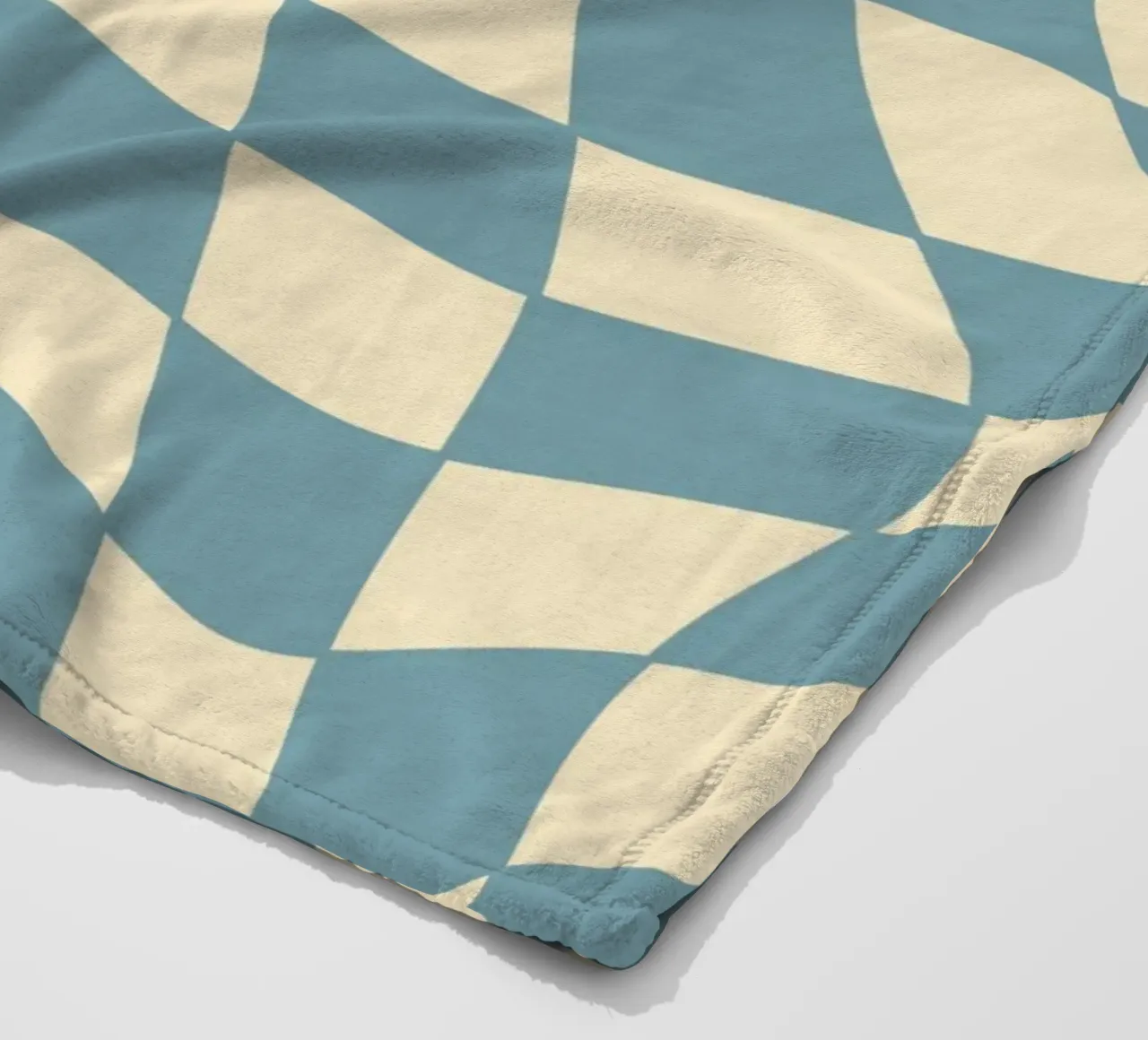 Fließendes Schachbrettmuster blau - gp with the flow coperta in pile da Illustration Raissa Oltmanns