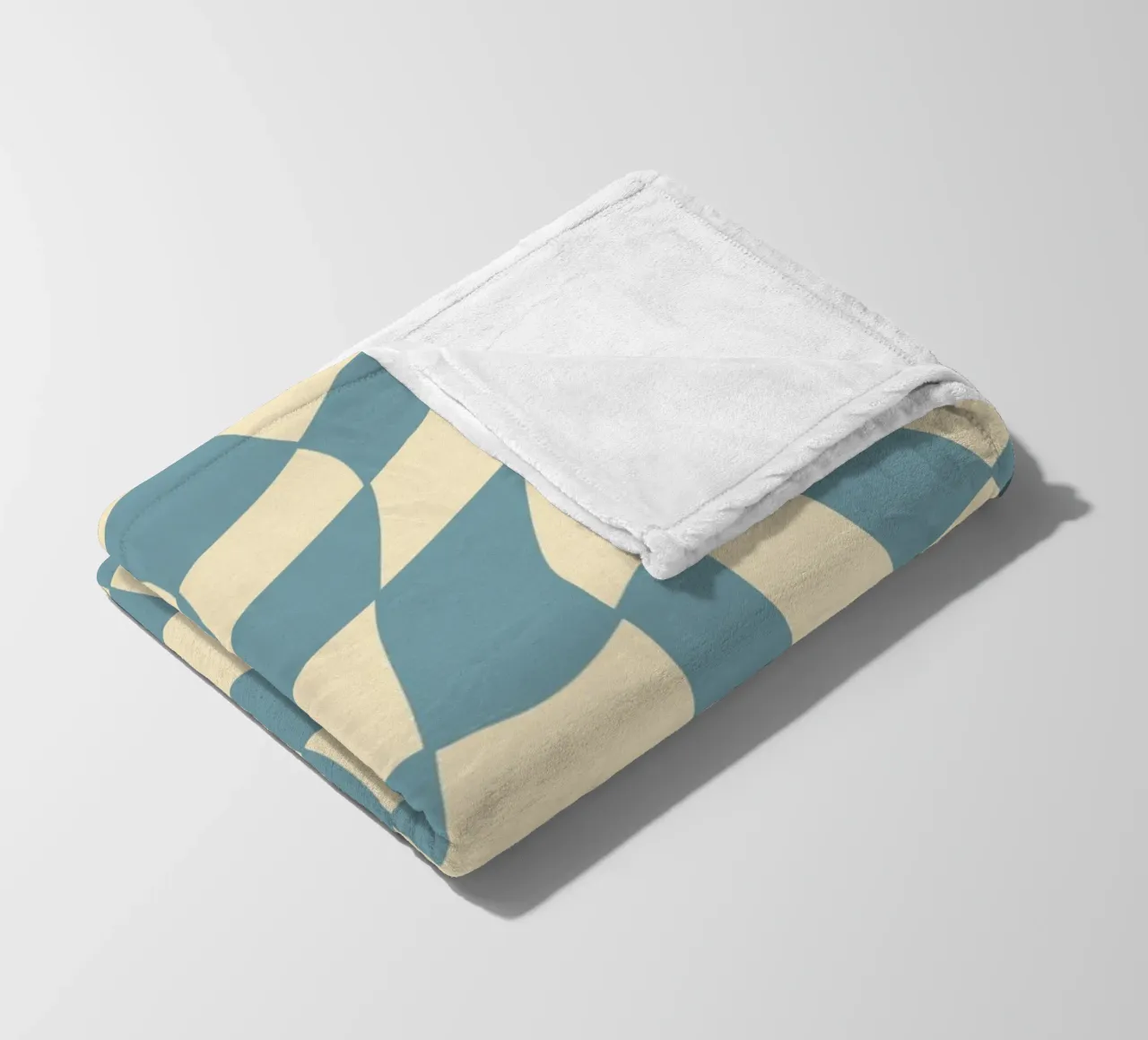 Fließendes Schachbrettmuster blau - gp with the flow coperta in pile da Illustration Raissa Oltmanns